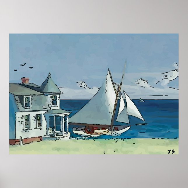 Cape May Segelbåt Poster (Framsidan)