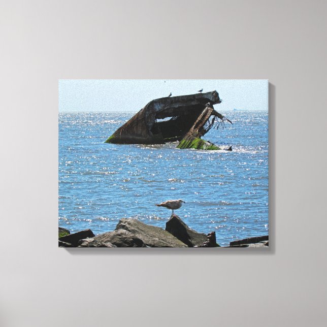 Cape May Shipwreck Canvastryck (Framsida)