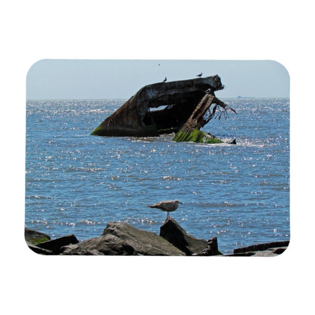 Cape May Shipwreck Magnet (Horisontell)