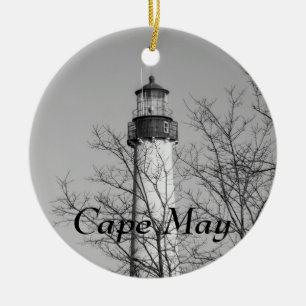 Cape May tänder b/w Julgransprydnad Keramik