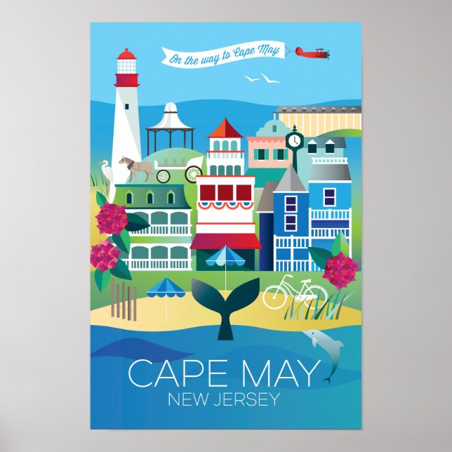 Cape May-utskrift Poster (Framsidan)