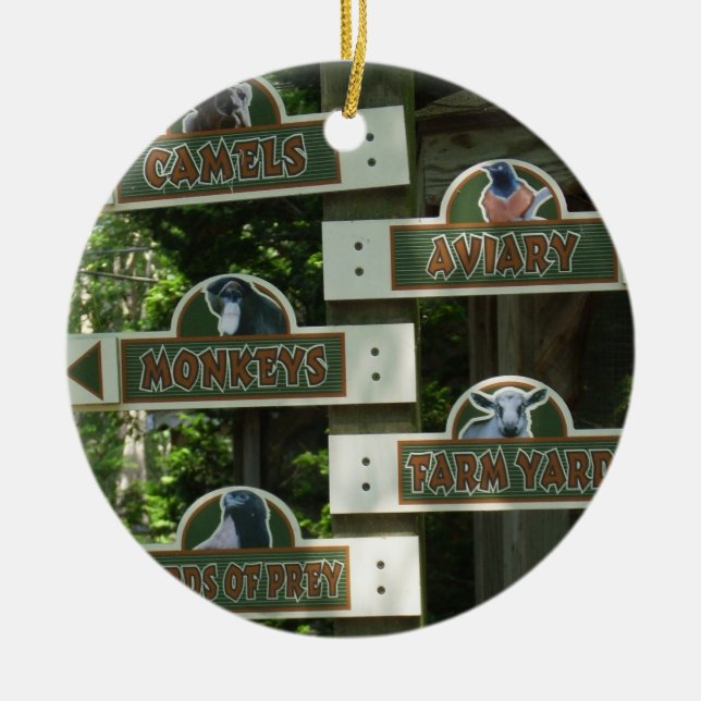 Cape May Zoo-julprydnad Julgransprydnad Keramik (Framsidan)