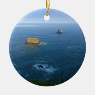 Cape Meares, Oregon Kusten Julgransprydnad Keramik