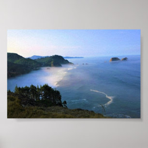 Cape Meares, Oregon Kusten Poster