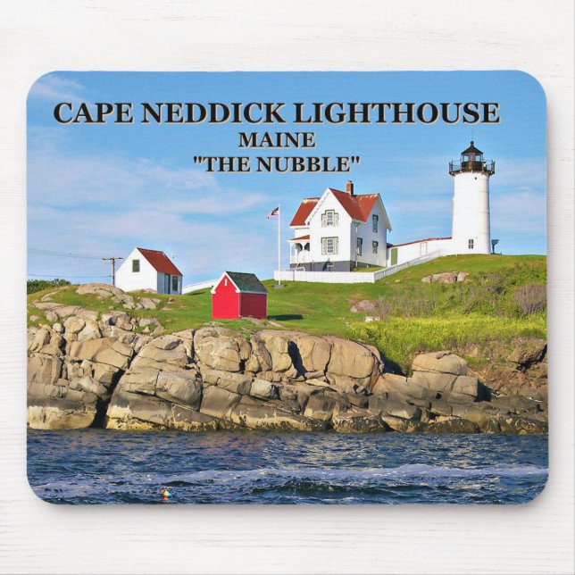 Cape Neddick Light "the Nubble", Maine mousepad Musmatta (Framsidan)