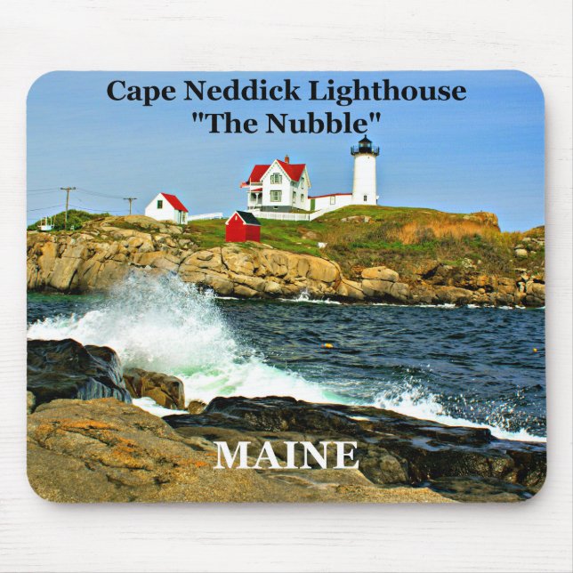 Cape Neddick Lighthouse, Maine mousepad Musmatta (Framsidan)