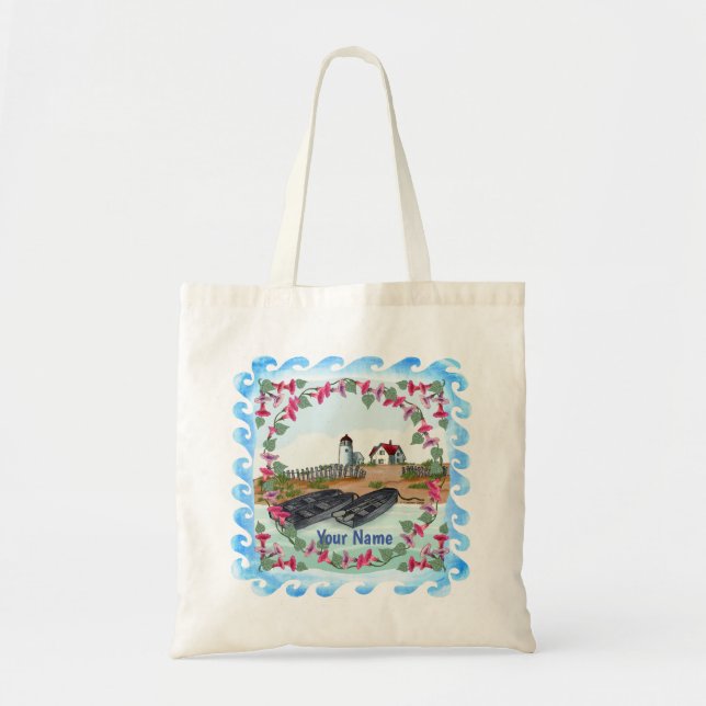 Cape Neddick Lighthouse tote bag Tygkasse (Framsidan)
