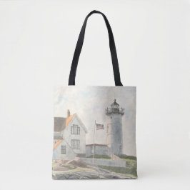 Cape Neddick Lighthouse Watercolor Tygkasse