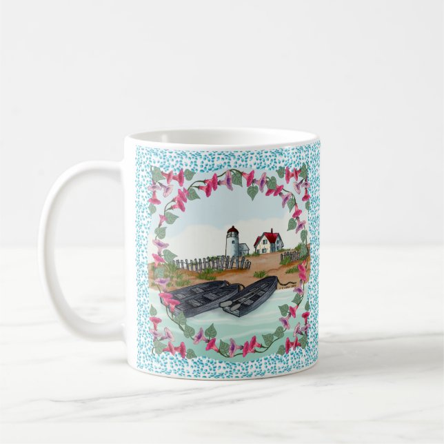 Cape Neddick Maine fyrkopia mugg (Vänster)