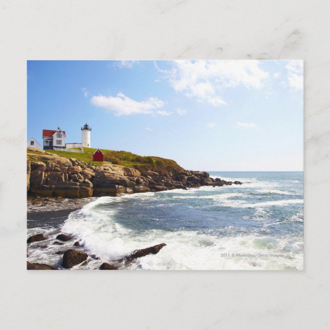 Cape Neddick 'Nubble' fyr i Maine Vykort (Framsida)