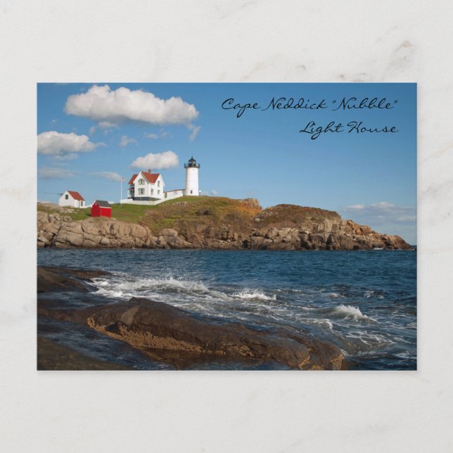 Cape Neddick "Nubble" Light House Vykort (Framsida)