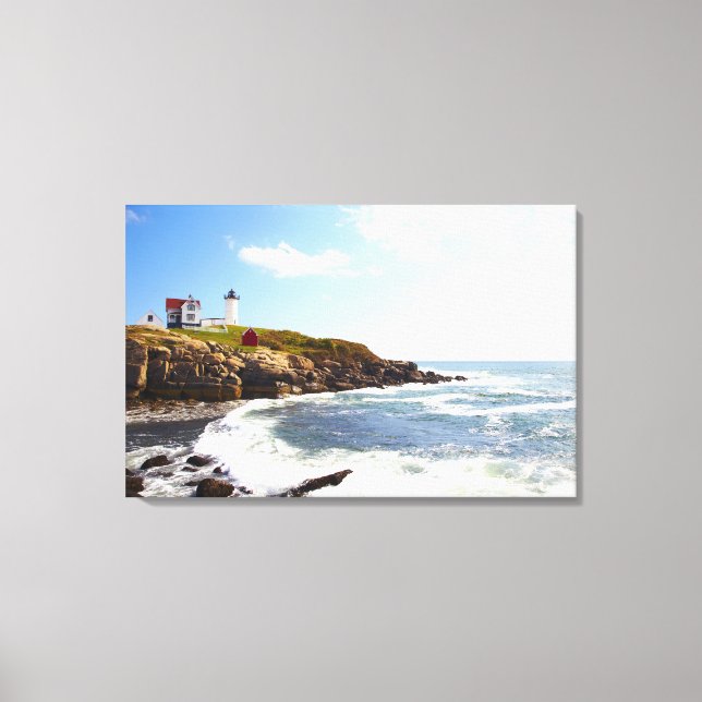 Cape Neddick 'Nubble' Lighthouse i Maine Canvastryck (Framsida)