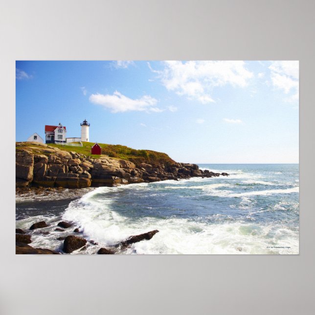 Cape Neddick 'Nubble' Lighthouse i Maine Poster (Framsidan)
