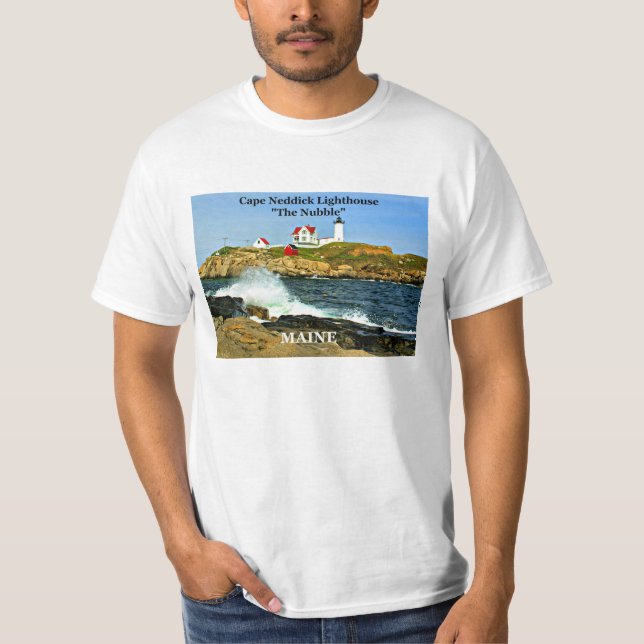Cape Neddick, "Nubble" Lighthouse T-Shirt (Framsida)