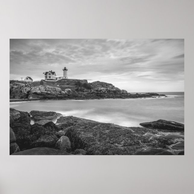 Cape Neddick Nubble Lighthouse, York, USA Poster (Framsidan)