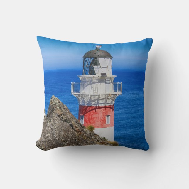 Cape Palliser New Zealand Lighthouse Kudde (Framsida)