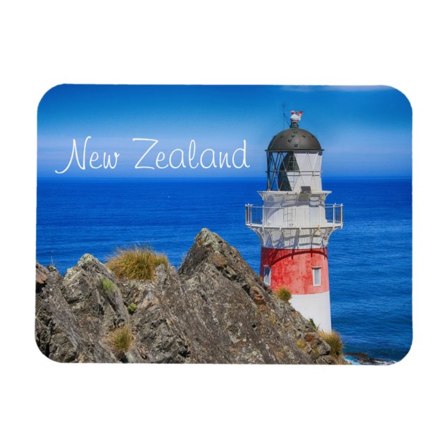 Cape Palliser New Zealand Lighthouse Magnet (Horisontell)