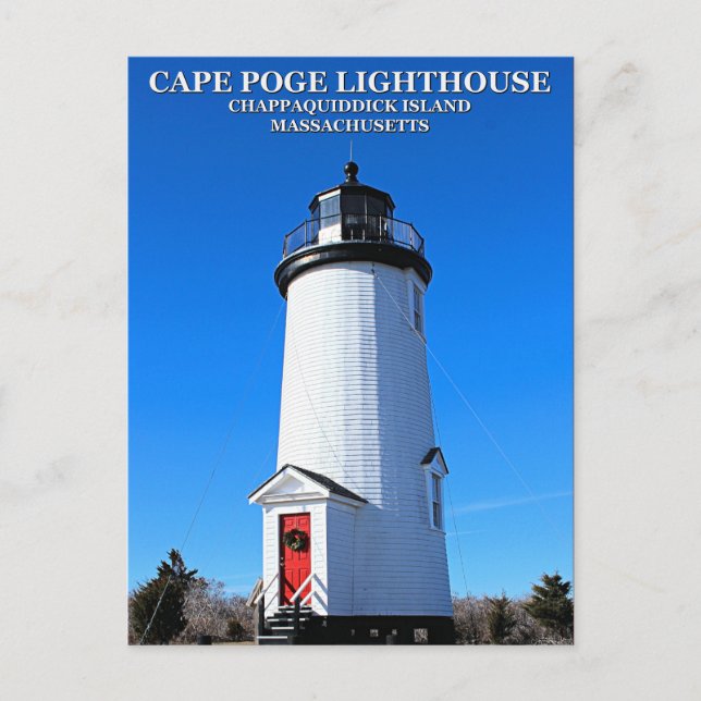Cape Poge Lighthouse, Massachusetts Postcard Vykort (Framsida)