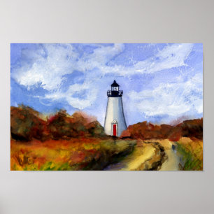 Cape Pogue Lighthouse Poster- Martha's Vineyard Poster