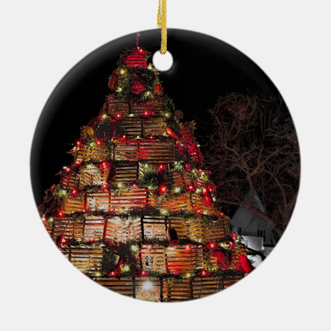 Cape Porpoise Celebrates jul Ornaments Julgransprydnad Keramik (Baksidan)