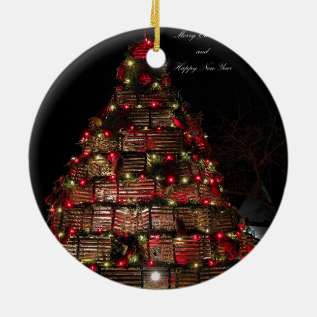 Cape Porpoise Celebrates jul Ornaments Julgransprydnad Keramik (Baksidan)