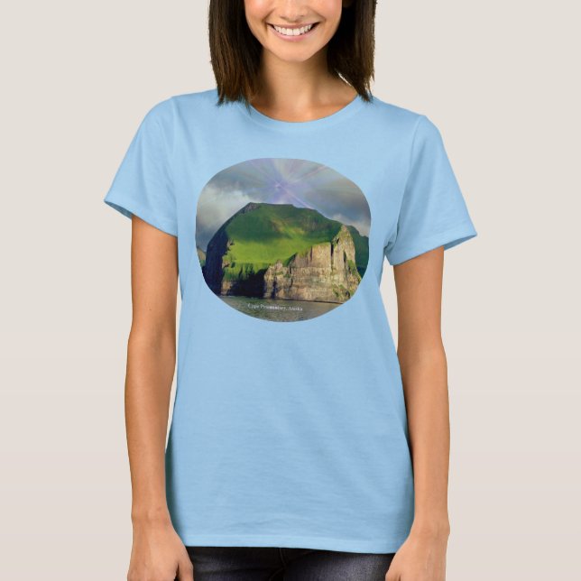Cape Promontory Cape Lutkes Alaska Womens T Shirt (Framsida)