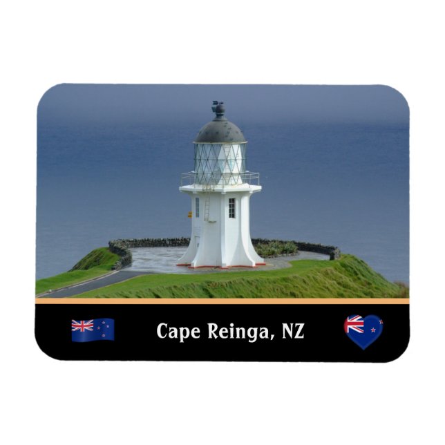 Cape Reinga Lighthouse, Maori/Nya Zeeland Magnet (Horisontell)