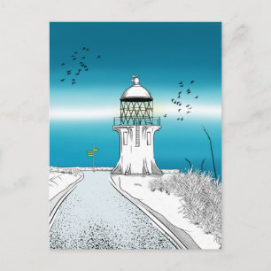 Cape Reinga Lighthouse Nya Zeeland Vykort