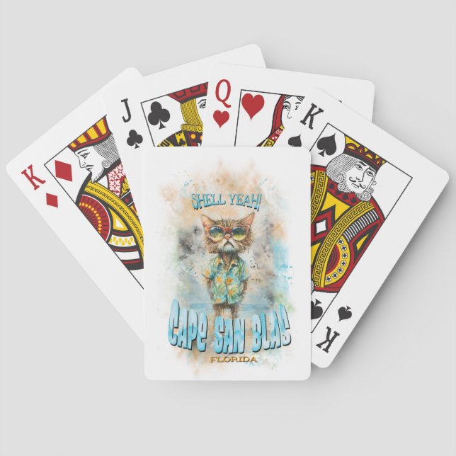 Cape San Blas Florida Beach Cat Casinokort (Baksidan)