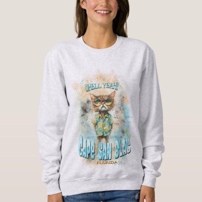Cape San Blas Florida Beach Cat T Shirt (Framsida)