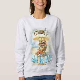 Cape San Blas Florida Beach Lounging Cat T Shirt