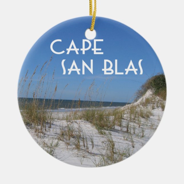 Cape San Blas Florida Julgransprydnad Keramik (Framsidan)