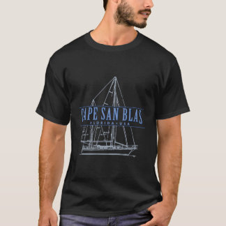 Cape San Blas Florida Sailing Design T Shirt