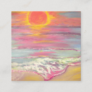 Cape San Blas Sunset Beach Fyrkantigt Visitkort