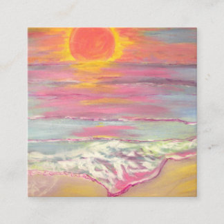 Cape San Blas Sunset Beach Fyrkantigt Visitkort