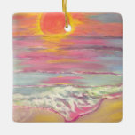 Cape San Blas Sunset Beach Julgransprydnad Keramik<br><div class="desc">En vacker och färglös solnedgång på Cape San Blas Florida-stranden från en originalmålning!</div>