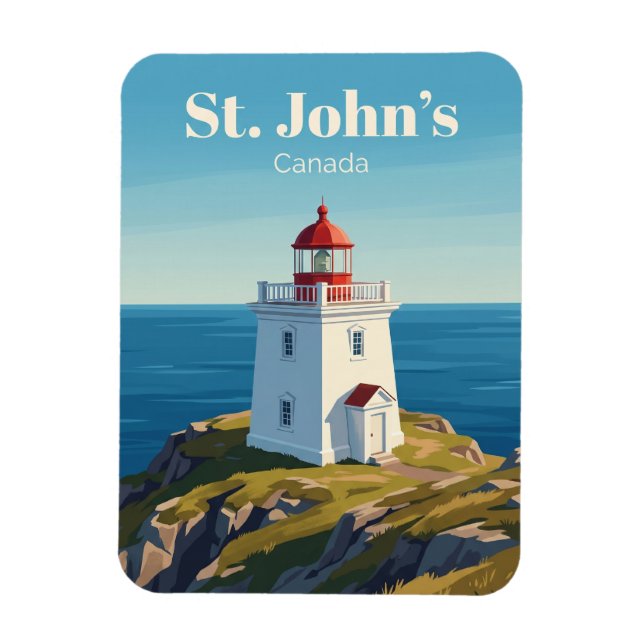 Cape Spear fyr Kanada Magnet (Vertikal)