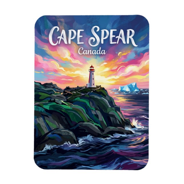 Cape Spear fyr Kanada Magnet (Vertikal)