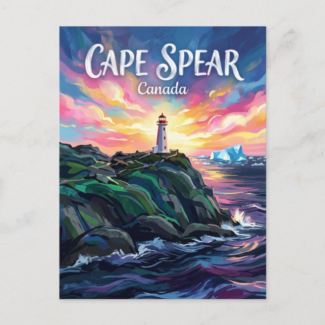 Cape Spear fyr Kanada Vykort (Framsida)