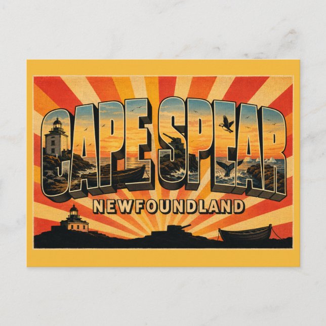 Cape Spear Newfoundland Östligaste Punkt Vykort (Framsida)