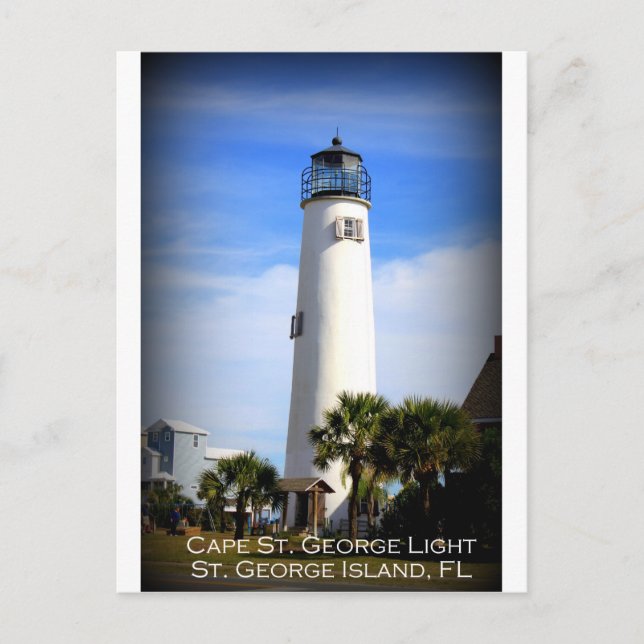 CAPE ST. GEORGE LIGHTHOUSE - ST. GEORGE ISLAND, FL VYKORT (Framsida)