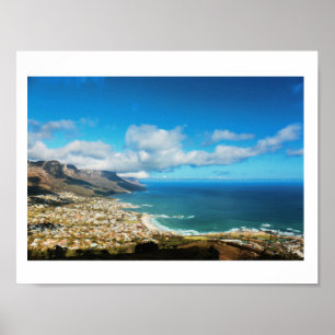 Cape Town 12 Apostlar Oceanvy Panorama Affisch