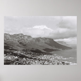 Cape Town 12 Apostlarna Svart-vit Kodak Film Affis Poster