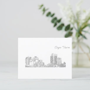 Cape Town Architecture Byggnad Sketch Vykort