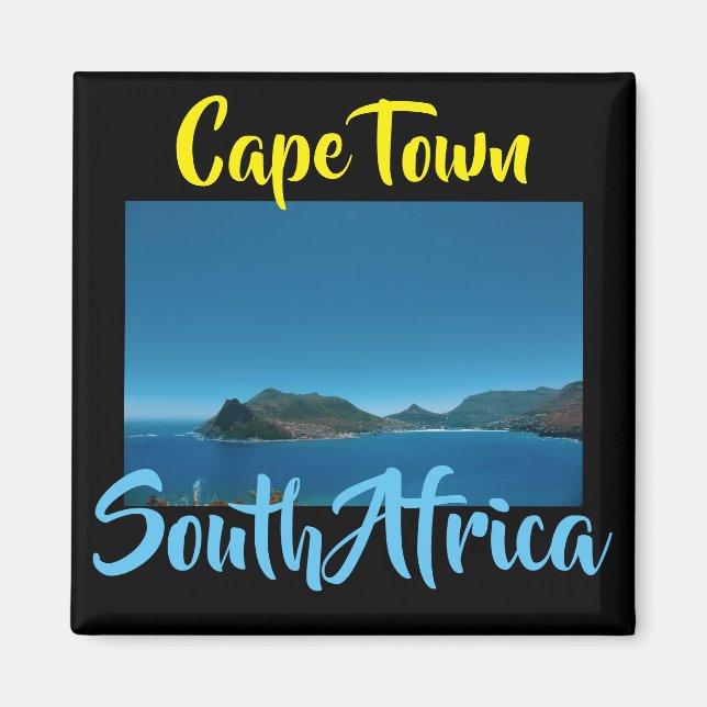 Cape Town Area Ocean Mountain View Magnet (Framsidan)
