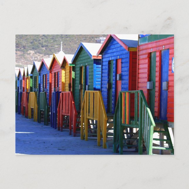 Cape Town Beach Huts Vykort (Framsida)