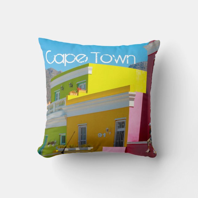 Cape Town Bo-Kaap Cityscape South Afrika Kudde (Framsida)