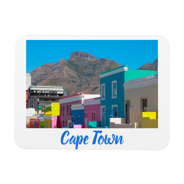 Cape Town Bo-Kaap Cityscape South Afrika Magnet (Horisontell)