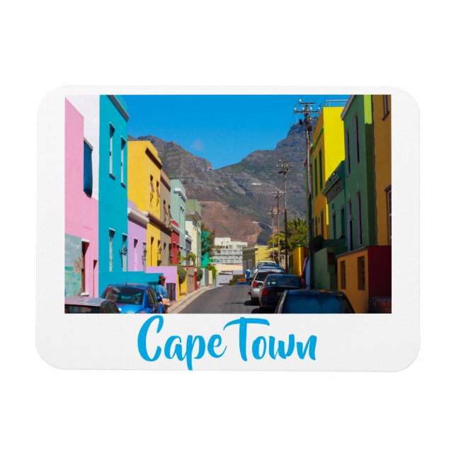 Cape Town Bo-Kaap Cityscape South Afrika Magnet (Horisontell)