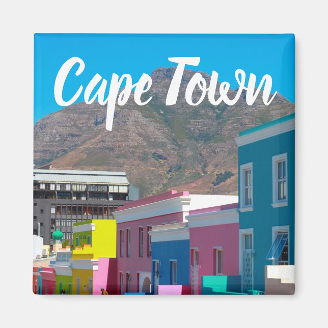 Cape Town Bo-Kaap Cityscape South Afrika Magnet (Framsidan)